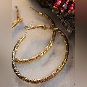 Elegant Gold tone Hoop Earrings